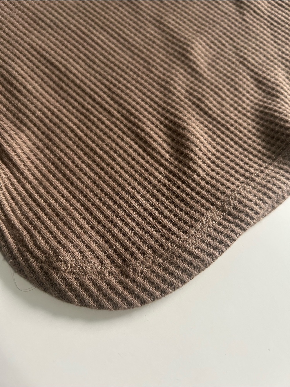 2pc Set Taupe Waffle Knit Lounge Set Cowl Neck & Joggers Women’s Size L - Picture 6 of 15